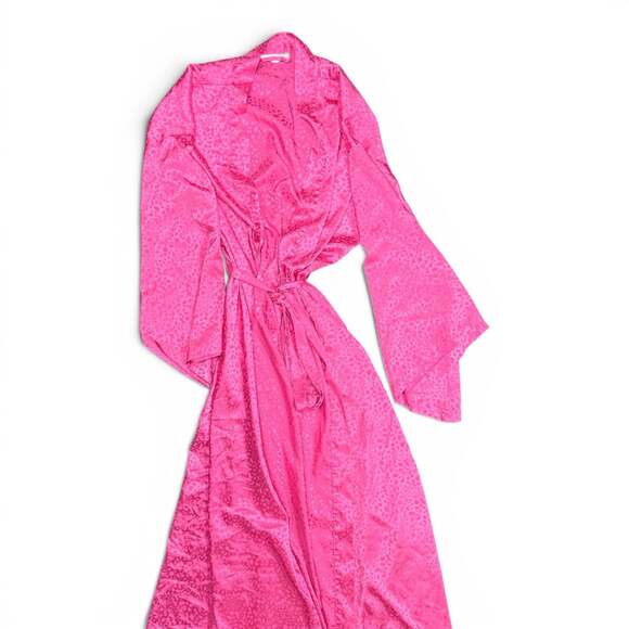 INC International Concepts Other - INC International Concepts Intimates Pink Animal Print Satin Long Robe Size S